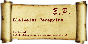 Bleiveisz Peregrina névjegykártya